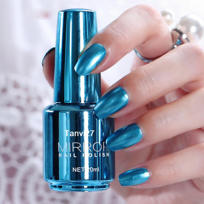 tanvi27 New Quick Drying And Metal Effect Metallic Mirror SkyBlue Nail Polish Sky Blue