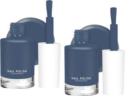ADJD Combo Nail Polish with Glossy Gel Finish Quick Midnight blue drying Midnight blue