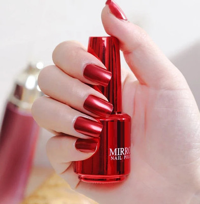 Latixmat Mirror Effect Metallic Red Nail Polish Magic Mirror Effect Chrome RED