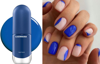 luzimaisa Blue Long Lasting High-Shine Flawless Nail Paint For Women bllue