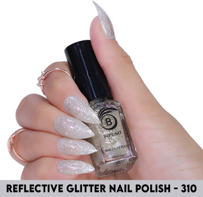 BEROMT REFLECTIVE GLITTER NAIL POLISH - BNP 310 Silver