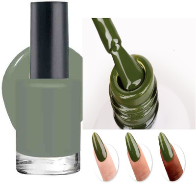 Jiwoo Glossy Nail Polish Quick Drying Ultra Long Lasting DARK IVY