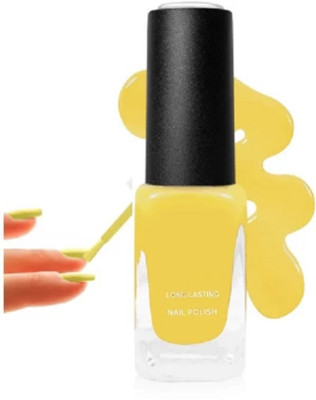 HUZURLU Pigmented Yellow Long Stay Unique Dull Matte Finish Nail Polish Combo Neon Yellow