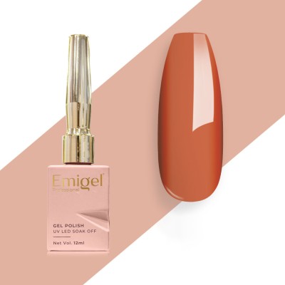 Emigel Professional UV Gel Nail Polish ORANGE 062|Cured With UV LED Lamp, Super Glossy Finish, 12ml MAHOGANY ORANGE