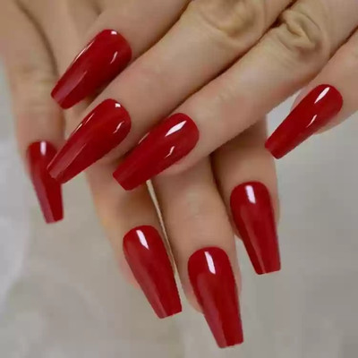 Jiwoo Matte finish High-Shine Long Lasting Professional Nail Polish Cherry red