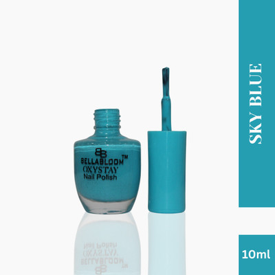 BellaBloom Nail polish Pack of 6 Sky Blue(Pack of 6)