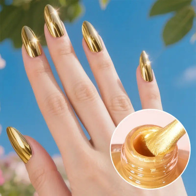 Emijun Extra High Shine Quality Long Lasting Nail Polish Paint GOLDEN
