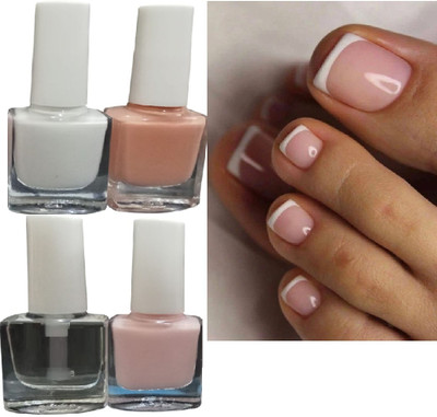 AFARAXIA Light colours Gel High Shine Nail Polish Pack of 4PC muliti colour(Pack of 4)