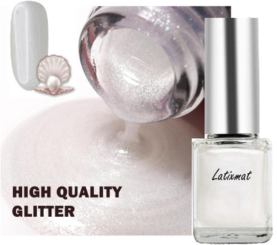 Latixmat long-lasting, high gloss, chip resistant finish Pearl White Nail Polish Pearl White