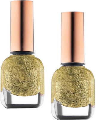 ADJD Combo Nail paint Perfect Gilliter Finish & Long Lasting Light Gold Quick drying Light Gold