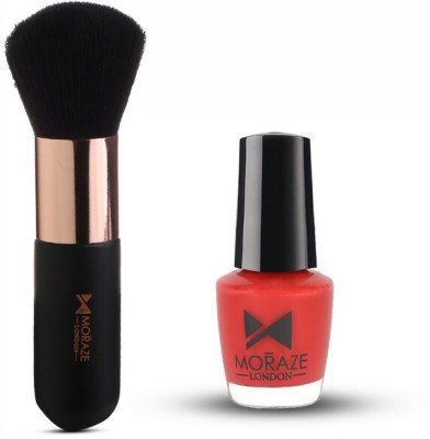 MORAZE Combo Pack Of Mini Nail Polish With Makeup Brush(2 Items in the set)