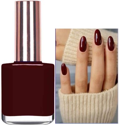 Emijun Jat maroon best gloosy finish flat brush smooth finish nail polish JAT MAROON