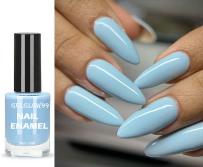 GULGLOW99 Nail Polish - Fiesta, Quick-dry, Super-stay, Intense Colour Fade-proof SKY BLUE