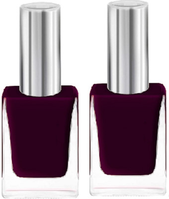 Emijun COMBO INSTANT NAIL PAINT FOR STYLING NAILS QUICK DRYING purpple(Pack of 2)