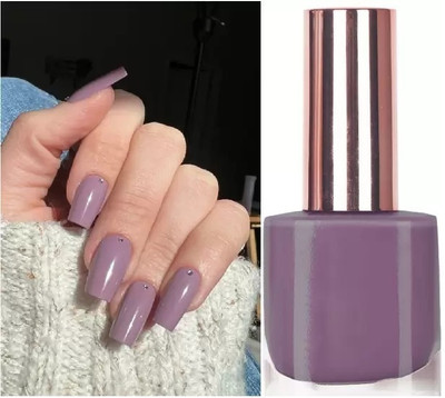 THTC Long lasting white glossy nail polish purple