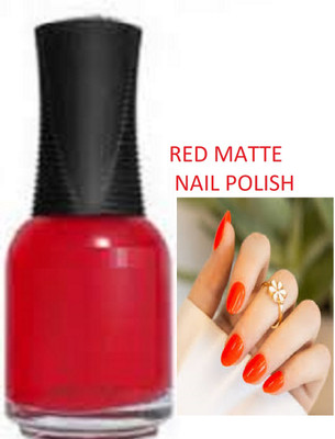 Luipui latest best red color matte nail paint pack of 1 red