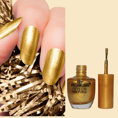 BellaBloom Gold nail polish long lasting for women Gold