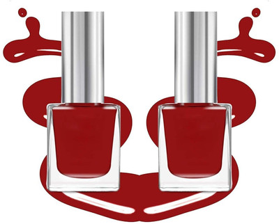tanvi27 Waterproof & Long-Lasting High-Shine Cherry Red Nail Polish Combo Cherry Red(Pack of 2)