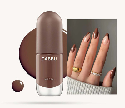 GABBU Long Lasting HD Finish Smooth Glossy Look Nail Polish/Nail Ename Chocolate Brown