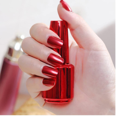 THTC Red Mirror Effect Chrome Nail Art Polish red red