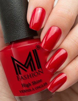 MI FASHION Red Nail Polish Luxuriate in the Rich Essence of Long Lasting Glossy Red Shine Red