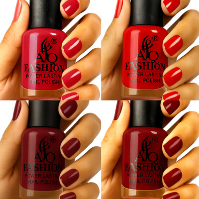 AQ FASHION Long Lasting quick dry Nail Polish New collection Set A173 Multicolor(Pack of 4)