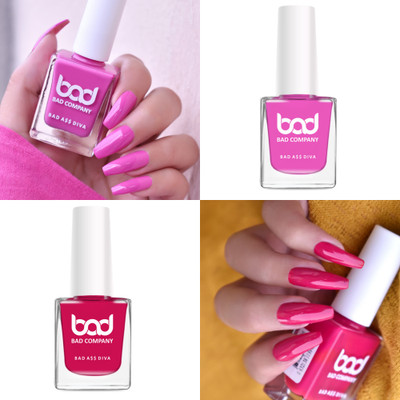 BAD COMPANY No Toxin Nail Lacquer Nail Polish BCNLCP2-6685 Won't Give Up 66 + Making Miracles 85(Pack of 2)