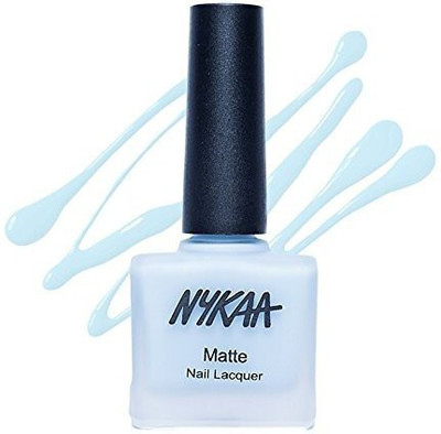 NYKAA Matte Nail Enamel - Blueberry Macaron (9 ml) Blue