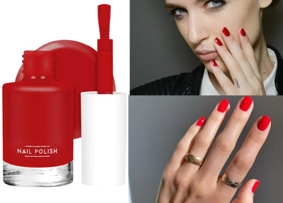 HUZURLU New Super Stay Quick-dry Formula Smooth & Perfect Matte Red Nail Polish RED red