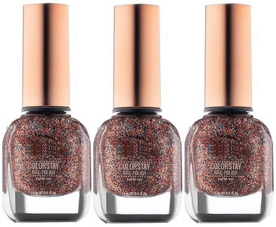 MYEONG Unique Color Rich Paint HD Shine Nail Polish Combo Of three copper(Pack of 3)