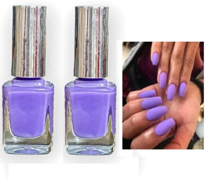 Luipui NAIL POLISH LIGHT PURPLE MATTE-2 LIGHT PURPEL(Pack of 2)