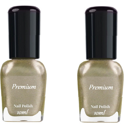Luipui Premium Autumn Gold Nail Polish / Long lasting, Quick Drying Autumn Gold(Pack of 2)