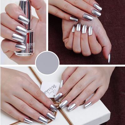 Latixmat Mirror Effect Metallic Silver Nail Polish Magic Mirror Effect Chrome Silver