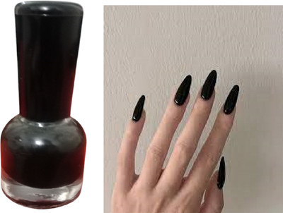 Luipui attractive color black nail polish pack of 1 black
