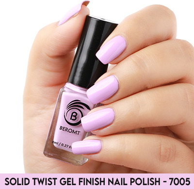 BEROMT SOLID TWIST GEL FINISH NAIL POLISH - BNP7005 Light Lavender