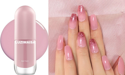 luzimaisa Professional Shine & Quick Dry Long-Lasting Pink Nail Paint For Women flare