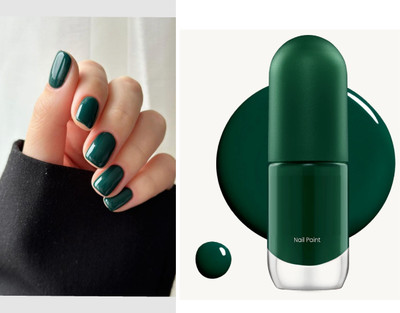 REIMICHI Long-Lasting Wear Ultra-Glossy Shine Chemical-free Nail Paint dark green