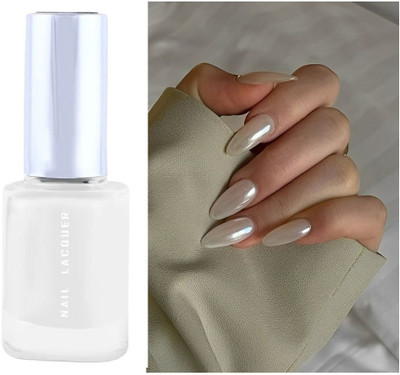 Emijun One Coat Coverage High Gloss Nail Lacquer GLOSSY WHITE