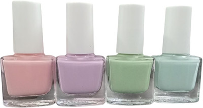 AFARAXIA Nail Polish Set 4 muliti Colors matte and quick dry nail paint muliti volour(Pack of 4)