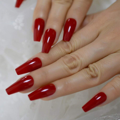 Jiwoo Use Quick Drying, Matte Finish nail polish Cherry red