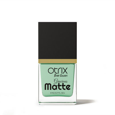 Otrix True Colors Gracious Matte Nail Polish|Quick Drying|Long Lasting|21 Free Formula Dusty Aqua
