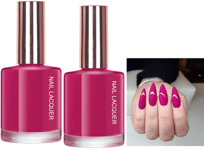 ADJD Combo Professional Glossy Nail Polish Long Lasting & Non Toxic Pink Pink