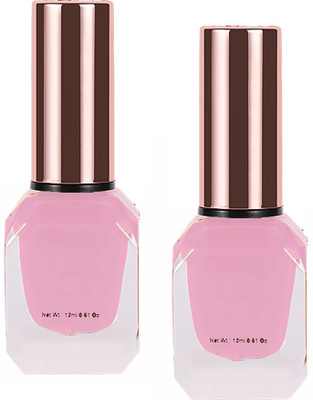 ADJD Combo Perfect Glossy Finish & Long Lasting Baby pink Quick drying Baby pink
