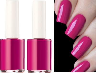 ADJD Combo Best Shine JAZBERRY JAM Pigmented & Long Stay Unique Nail Paint JAZBERRY JAM(Pack of 2)