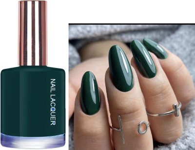 Latixmat High Shine Quick Dry Non Toxic Professional Nail Polish Bottle green Bottle green