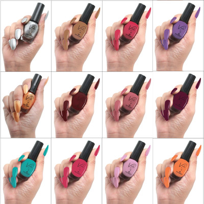 VUTO Long-lasting & Vibrant Nail Paint | Natural Nail Polish with High Gloss Finish | 12 Classy Colors(Pack of 12)