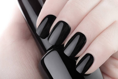 YAWI Non-Toxic Eco-Friendly & Quick Dry Nail Polish black(Pack of 2)