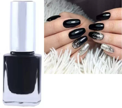 GABBU USE WATERPROOF BLACK NAIL PAINT FOR ALL SKIN TYPE BLACK
