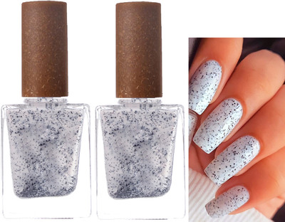 tanvi27 Combo High Shine Gloss Nail Polish Crumble finish paint Crumble white