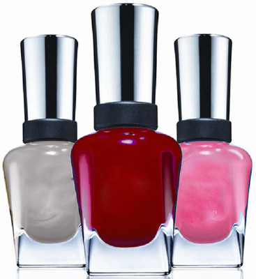 ADJD Quick Dry & Cruelty-Free Glossy Nail Paint multi colour(Pack of 3)